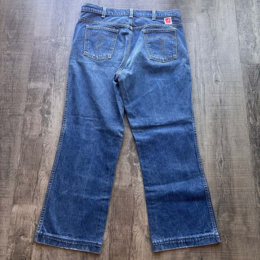 GWG Vintage Blue Denim Jeans Size 36x34 Bootcut Western Pants